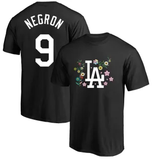 Men's Los Angeles Dodgers Kristopher Negron Black Takashi Murakami T-Shirt