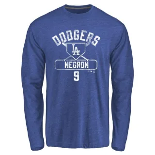 Men's Los Angeles Dodgers Kristopher Negron Royal Base Runner Long Sleeve T-Shirt