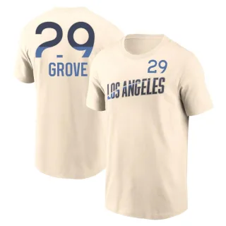 Men's Los Angeles Dodgers Michael Grove Cream 2024 City Connect Fuse T-Shirt