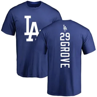 Men's Los Angeles Dodgers Michael Grove Royal Backer T-Shirt