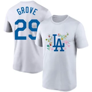 Men's Los Angeles Dodgers Michael Grove White Takashi Murakami T-Shirt
