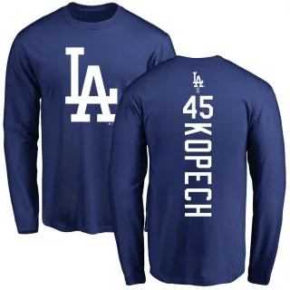Men's Los Angeles Dodgers Michael Kopech Royal Backer Long Sleeve T-Shirt