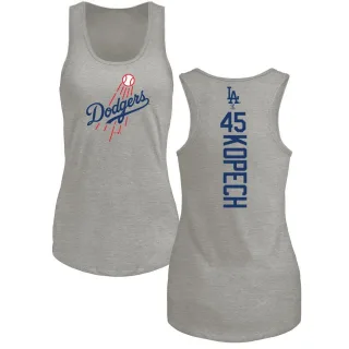 Women's Los Angeles Dodgers Michael Kopech Ash Backer Tank Top