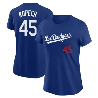 Women's Los Angeles Dodgers Michael Kopech Royal 2022 City Connect T-Shirt