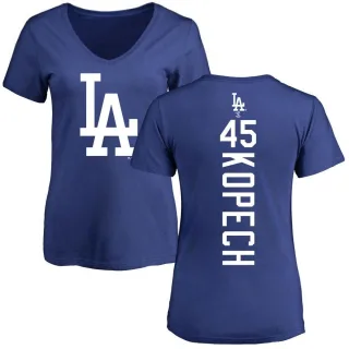 Women's Los Angeles Dodgers Michael Kopech Royal Backer Slim Fit T-Shirt