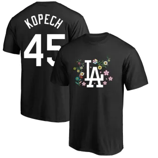 Youth Los Angeles Dodgers Michael Kopech Black Takashi Murakami T-Shirt