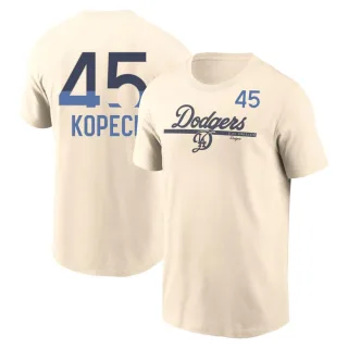 Youth Los Angeles Dodgers Michael Kopech Cream 2024 City Connect Speed T-Shirt